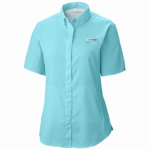 Columbia PFG Tamiami™ II Shortärmad Skjorta Dam LjusBlå (RJXKN6278)